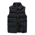 Men's Stand Collar Lightweight Zip-up Puffer Gilet