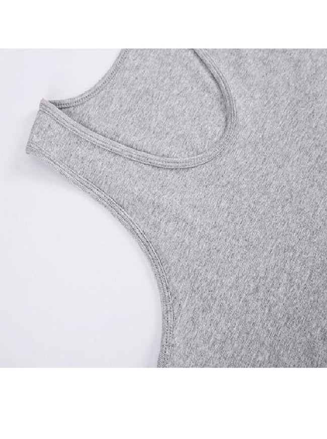 Carl Solid Color Cotton Vest