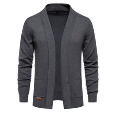 Men's Casual Vintage Style V Neck Open Front Cardigan