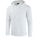Men's Solid Color Cotton Linen Long-sleeved Half Zipper Pullover Shirt