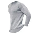 Men's Solid Color Crew Neck Pullover Knit Sweater