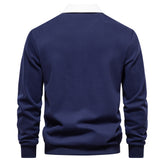 Men's Cotton Button Up Casual Long Sleeve Polo Shirt