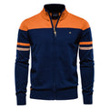 Men's Casual Stand Collar Full Zip Up Cardigan Sweater Coat