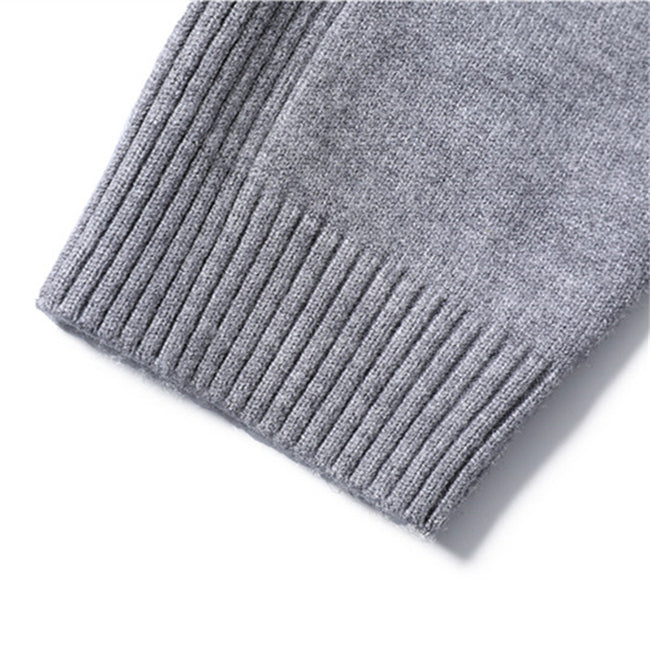Men‘s Winter Turtleneck Thick Casual Solid Color Sweater