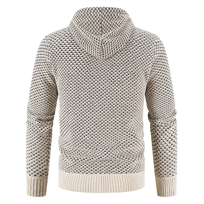 Men's Ribbed Knit Warm Cardigan Sweater