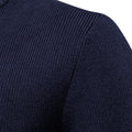 Men's Casual Vintage Style Stand Collar Full Zip Up Cardigan Sweater Coat