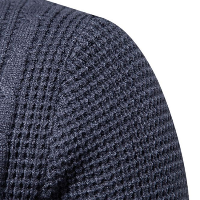 Men's Casual Warm Slightly Stretch Crew Neck Pullover Sweater