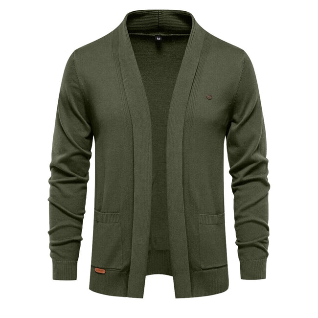 Men's Casual Vintage Style V Neck Open Front Cardigan