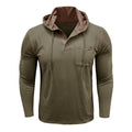 Men’s Hooded Henley Long Sleeve Shirt