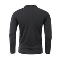 Men's Henley Jersey Patchwork Long Sleeve T-Shirt