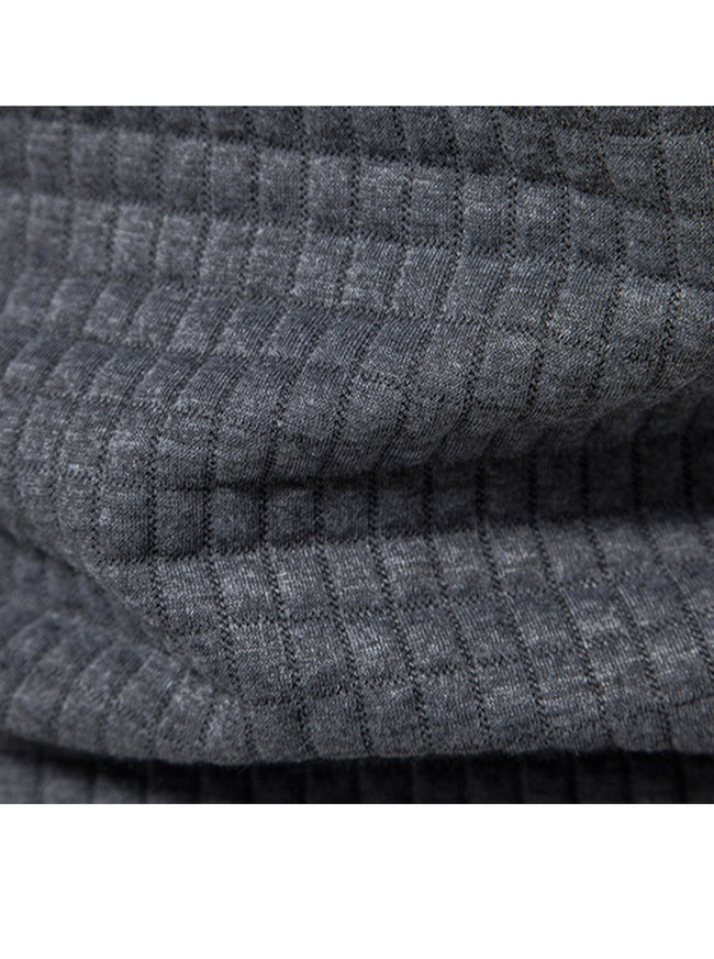 Men's Jacquard Small Check Pullover Hoodie Vest