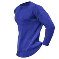 Men's Solid Color Crew Neck Pullover Knit Sweater