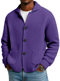Autumn And Winter Solid Color Stand Collar Knitted Sweater Jacket