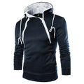 Men's Stand Collar Solid Color Zip Hoodies Sweatshirts