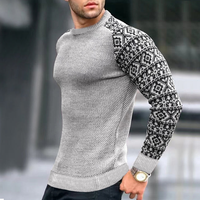 Men's Pullover Casual Long Sleeve Round Neck Sweater