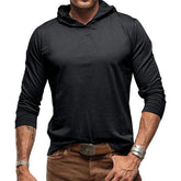 Men's Cotton Solid Color Long Sleeve Pullover Hoodie