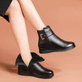 š„Last Day Promotion 50% OFF - Women's Metal Buckle Genuine Leather Wool Orthopedic Boots