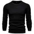 Men's Pullover Solid Color Warm Slim Crew Neck Sweater