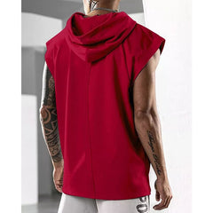 James Fitness Pullover Sports Hooded Vest Tank Top