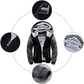 Men's Fleece Solid Color Hoodie Zip Front Hooded Sweatshirt