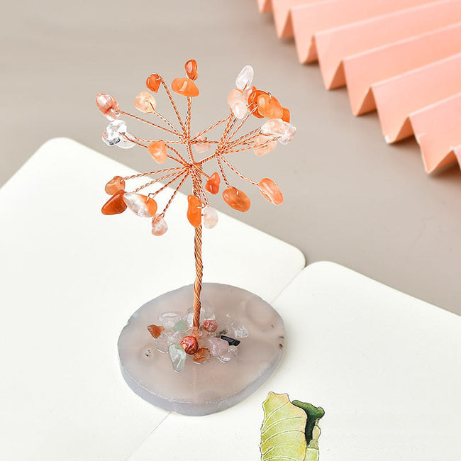 Natural Agate Slice Fortune Tree