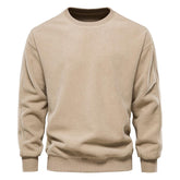 Men's Fleece Solid Color Shoulder Drop Pullover Sweatshirt