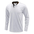 Men's Henley Solid Color Patchwork Long Sleeve T-Shirt