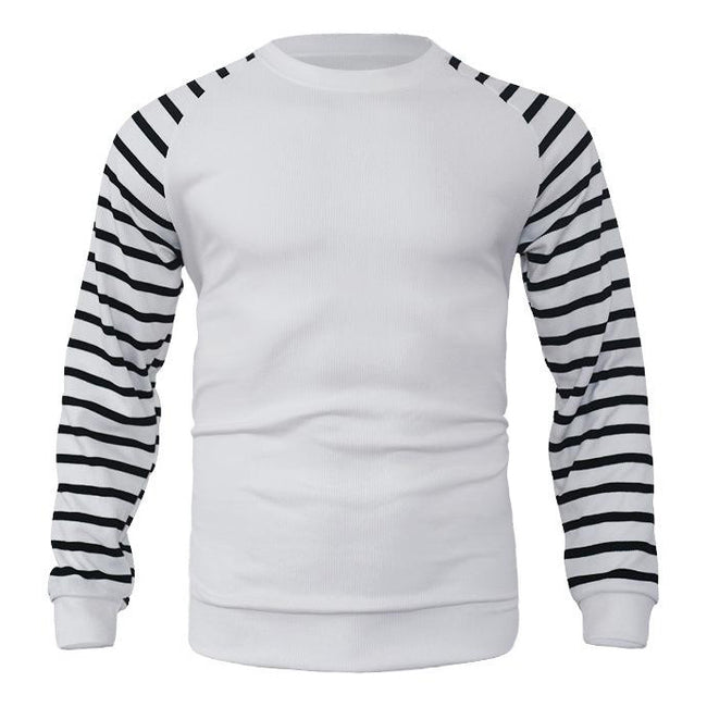 Men's Waffle Patchwork Pullover Raglan Sleeves Sweatershirt