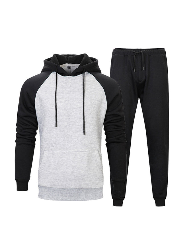 Mark Drawstring Hoodie Sweater With Elastic Waist Sweatpants