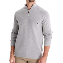 Men's Mock Neck Pullover Quarter Zipper Sweater
