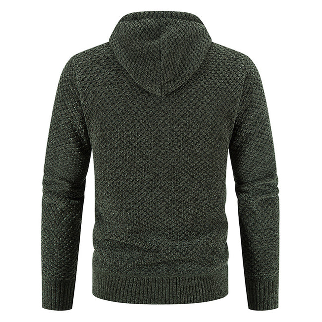 Men's Ribbed Knit Warm Cardigan Sweater
