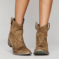 Women's  Retro Leather Low Heel Shoes