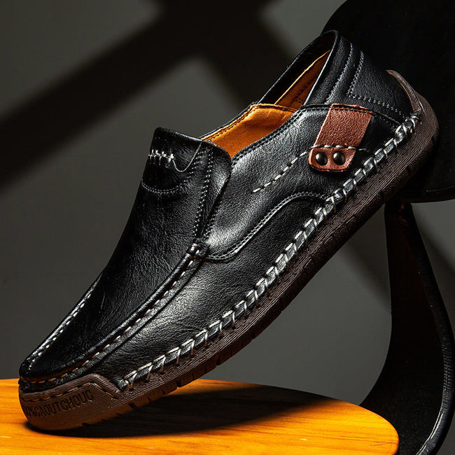 Mitchell Shoes Men's Leather Causal Slip-On Loafers