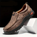 Men's Non-slip Walking Leather Lightweight Breathable Casual Loafers