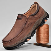 Men's Leather Casual Walking Outdoor Shoes
