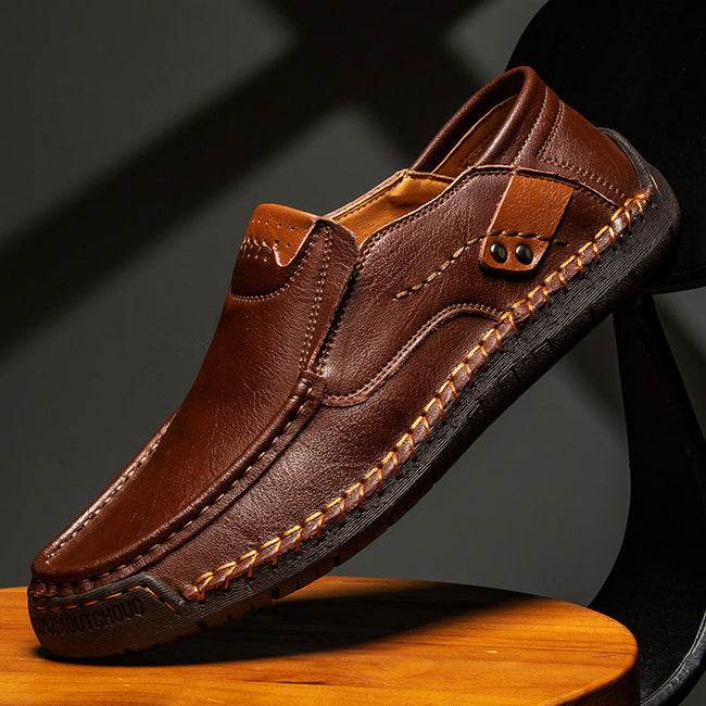 Mitchell Shoes Men's Leather Causal Slip-On Loafers