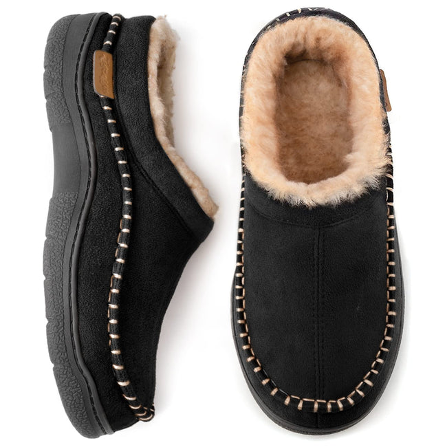π₯π Hot Sale! Limited Stock!π πMen's Daily Non-Slip Warm Plush Wide Toe Slip-On Loafers Slippers