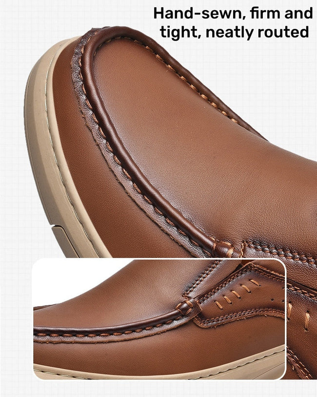 Mitchell Shoes Men's Comfortable Genuine Leather Orthopedic Loafers