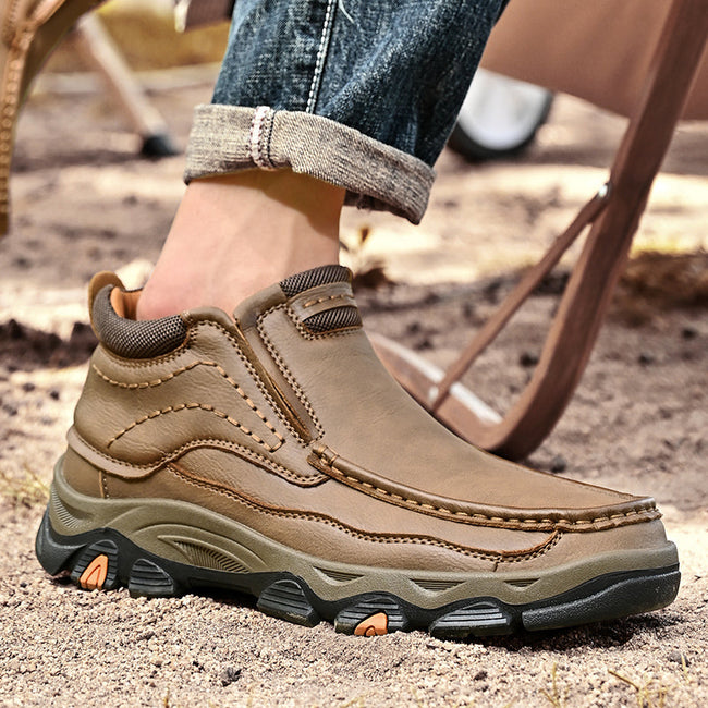 Mitchell Shoes Men's Casual Slip-On High Top Orthopedic Boots