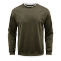 Men's Pullover Solid Color Patchwork Crew Neck Sweatshirts