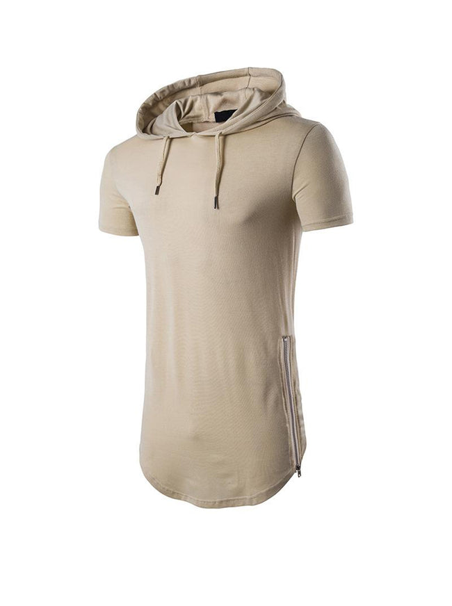 Gilbert Short-sleeved Drawstring Hoodie T-shirt