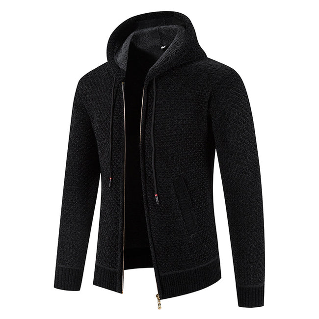 Men's Ribbed Knit Warm Cardigan Sweater