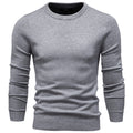 Men's Pullover Solid Color Warm Slim Crew Neck Sweater
