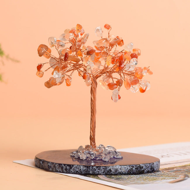 Natural Agate Crystal  Fortune Tree