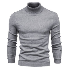 Men‘s Winter Turtleneck Thick Casual Solid Color Sweater