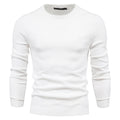 Men's Pullover Solid Color Warm Slim Crew Neck Sweater