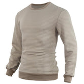 Men's Jacquard Small Check Pullover Sweatershirt