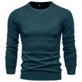 Men's Pullover Solid Color Warm Slim Crew Neck Sweater