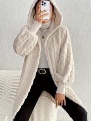 Women's Plush Fleece Soft Midi-Length Jacket with Pockets (Buy 2 Free Shipping)