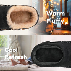 π₯π Hot Sale! Limited Stock!π πMen's Daily Non-Slip Warm Plush Wide Toe Slip-On Loafers Slippers